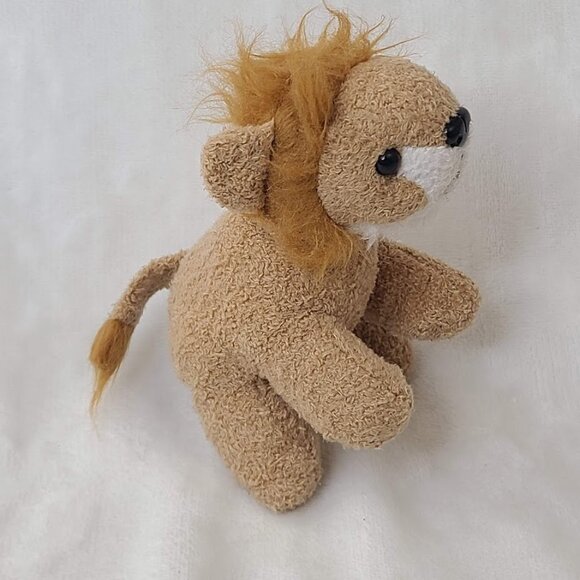 Playscene Suede Animals Lion Plush Stuffed Animal 5 Inch Jungle Toy - Picture 3 of 10